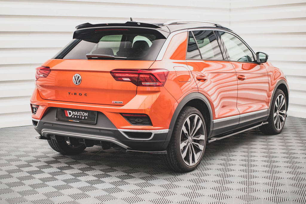 Maxton Design Diffusor Heck Ansatz passend für VW T-Roc Mk1 schwarz Hochglanz