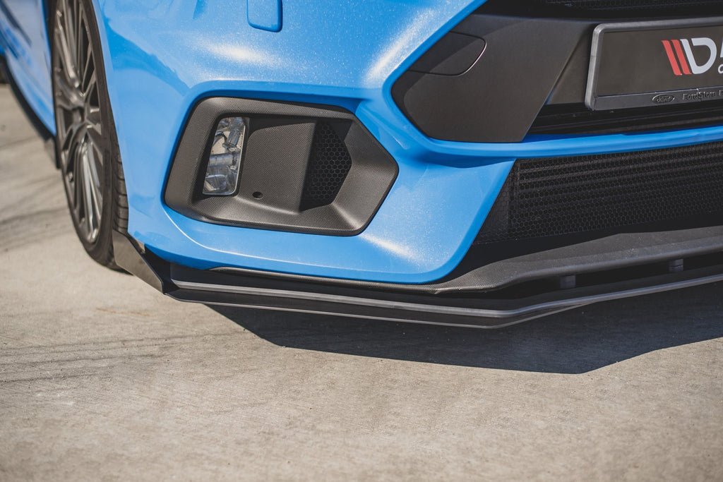 Maxton Design Street Pro Street+ Spoilerlippe Front Ansatz passend für + Flaps passend für Ford Focus RS Mk3 schwarz Hochglanz