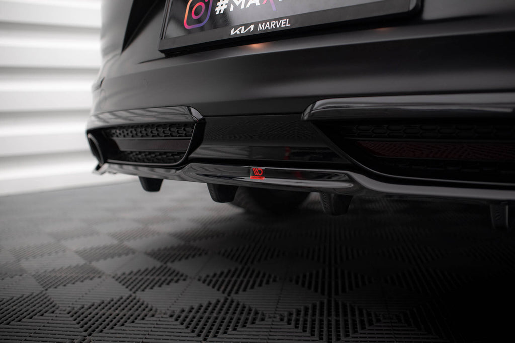 Maxton Design Street+ Mittlerer Diffusor RACE passend für Kia Proceed GT Mk1 Facelift schwarz Hochglanz