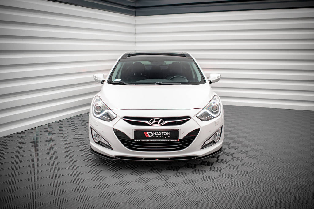 Maxton Design Street+ Spoilerlippe Front Ansatz passend für Hyundai I40 Mk1 schwarz Hochglanz