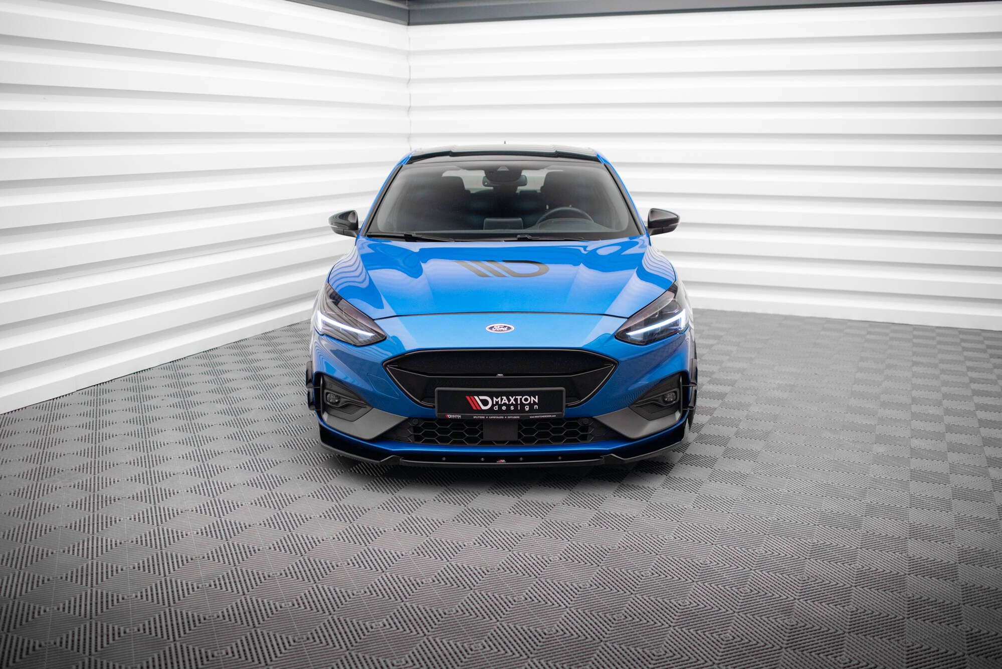 Maxton Design Front Grill Ford Focus ST / ST-Line Mk4 schwarz Hochglanz für Ford Focus St-Line