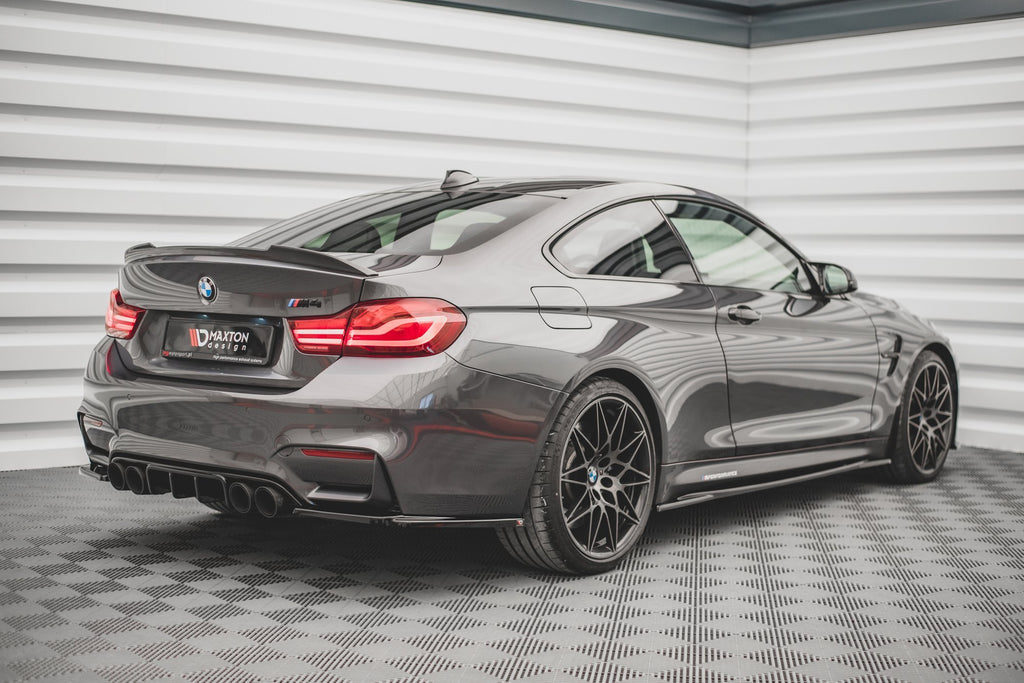 Maxton Design Street+ Seitenschweller Leisten V.2 passend für BMW M4 F82 schwarz Hochglanz