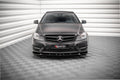 Maxton Design Street+ Spoilerlippe Front Ansatz V.1 passend für Mercedes-Benz C Coupe / Limousine / Kombi AMG-Line C204 / W204 Facelift / S204 Facelift schwarz Hochglanz