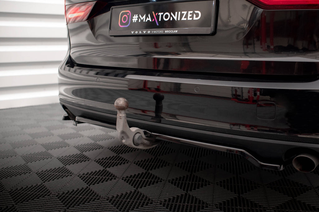 Maxton Design Street+ Mittlerer Diffusor RACE V.2 passend für Volvo V90 Mk2 schwarz Hochglanz