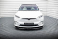 Maxton Design Street+ Spoilerlippe Front Ansatz V.2 passend für Tesla Model X Mk1 Facelift schwarz Hochglanz