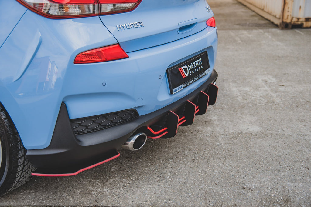 Maxton Design Robuste Racing Heckschürze V.2 passend für Hyundai I30 N Mk3 Hatchback