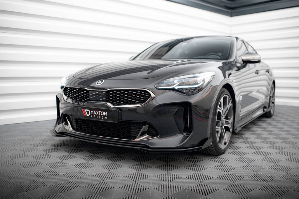 Maxton Design Front Stoßstange Flaps passend für Kia Stinger GT / GT-Line / Standard Mk1 schwarz Hochglanz