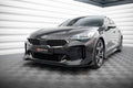 Maxton Design Street Pro Street+ Spoilerlippe Front Ansatz + Flaps passend für Kia Stinger GT / GT-Line / Standard Mk1 schwarz Hochglanz
