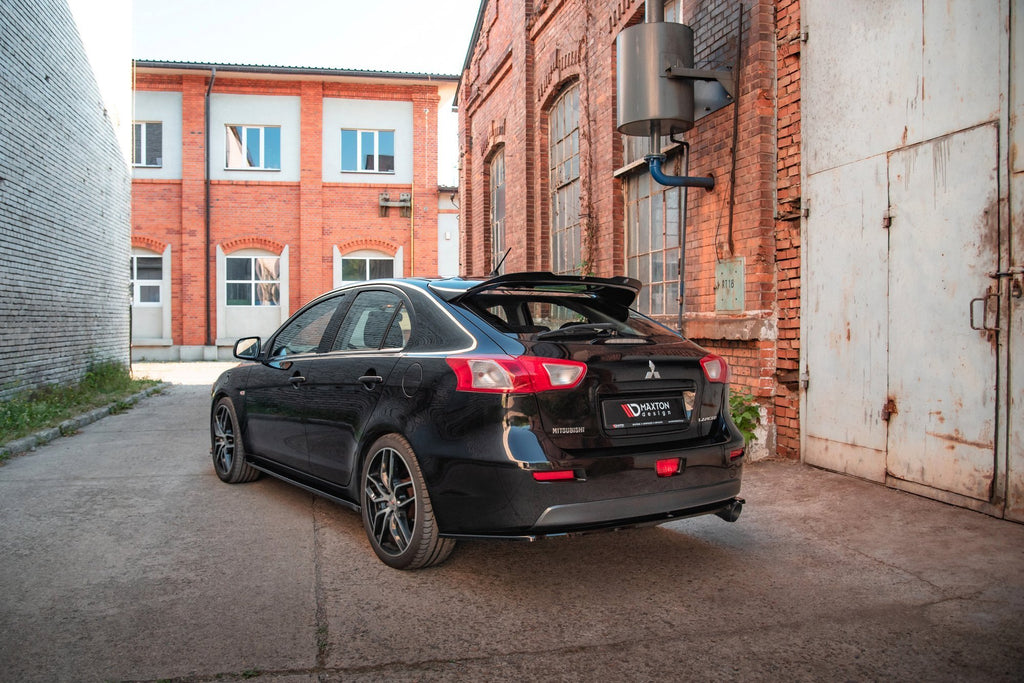 Maxton Design Street+ Seitenschweller Leisten passend für Mitsubishi Lancer Mk8 schwarz Hochglanz