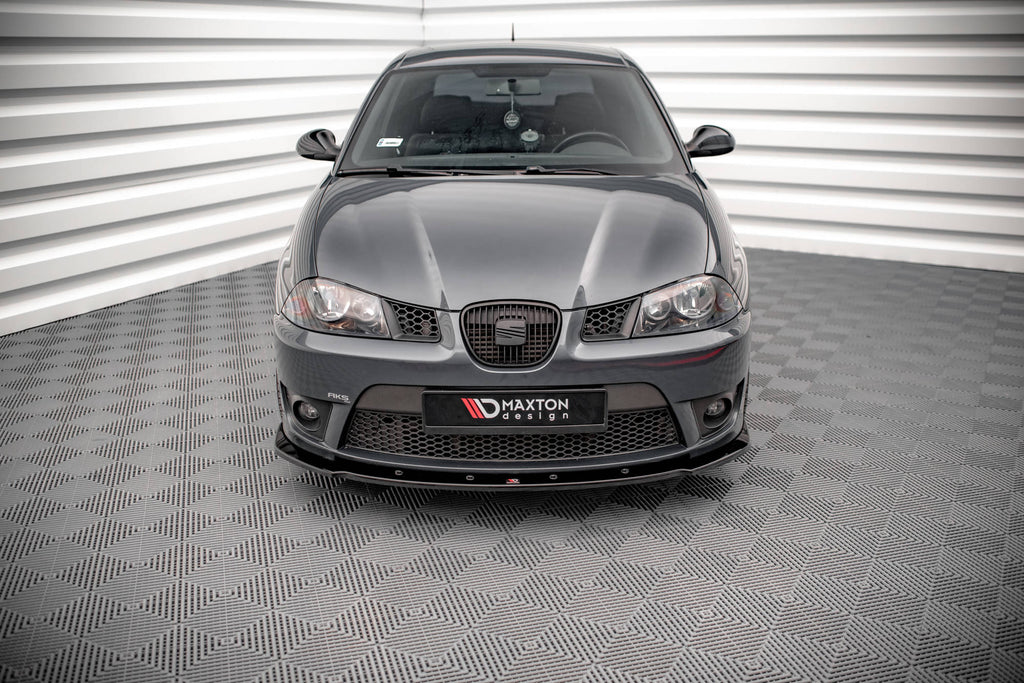 Maxton Design Street+ Spoilerlippe Front Ansatz V.1 passend für Seat Ibiza Cupra Mk3 schwarz Hochglanz