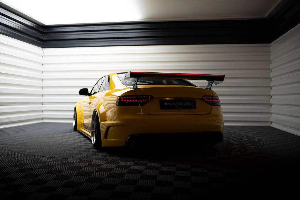 Maxton Design Carbon Spoiler With External Brackets Uprights + LED Audi A5 Coupe 8T für Audi A5 / S5 / RS5