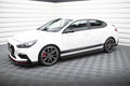 Maxton Design Street+ Seitenschweller Leisten passend für V.4 Hyundai I30 N / N-Line Hatchback / Fastback Mk3 / Mk3 Facelift schwarz Hochglanz