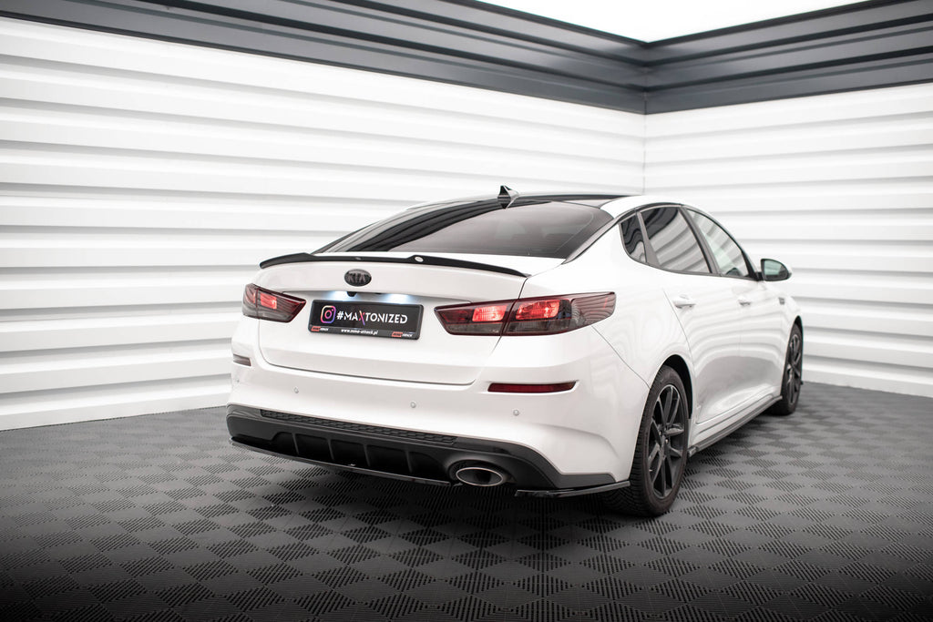 Maxton Design Spoiler CAP passend für Kia Optima Mk4 schwarz Hochglanz