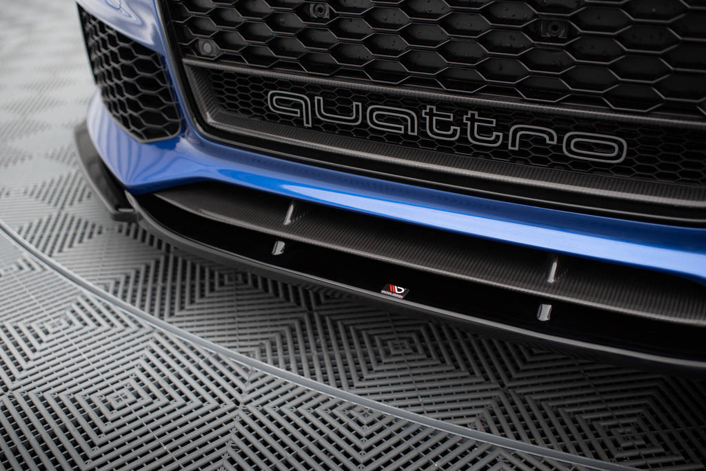 Maxton Design Street+ Spoilerlippe Front Ansatz V.3 passend für Audi RS6 C7 / C7 Facelift schwarz Hochglanz