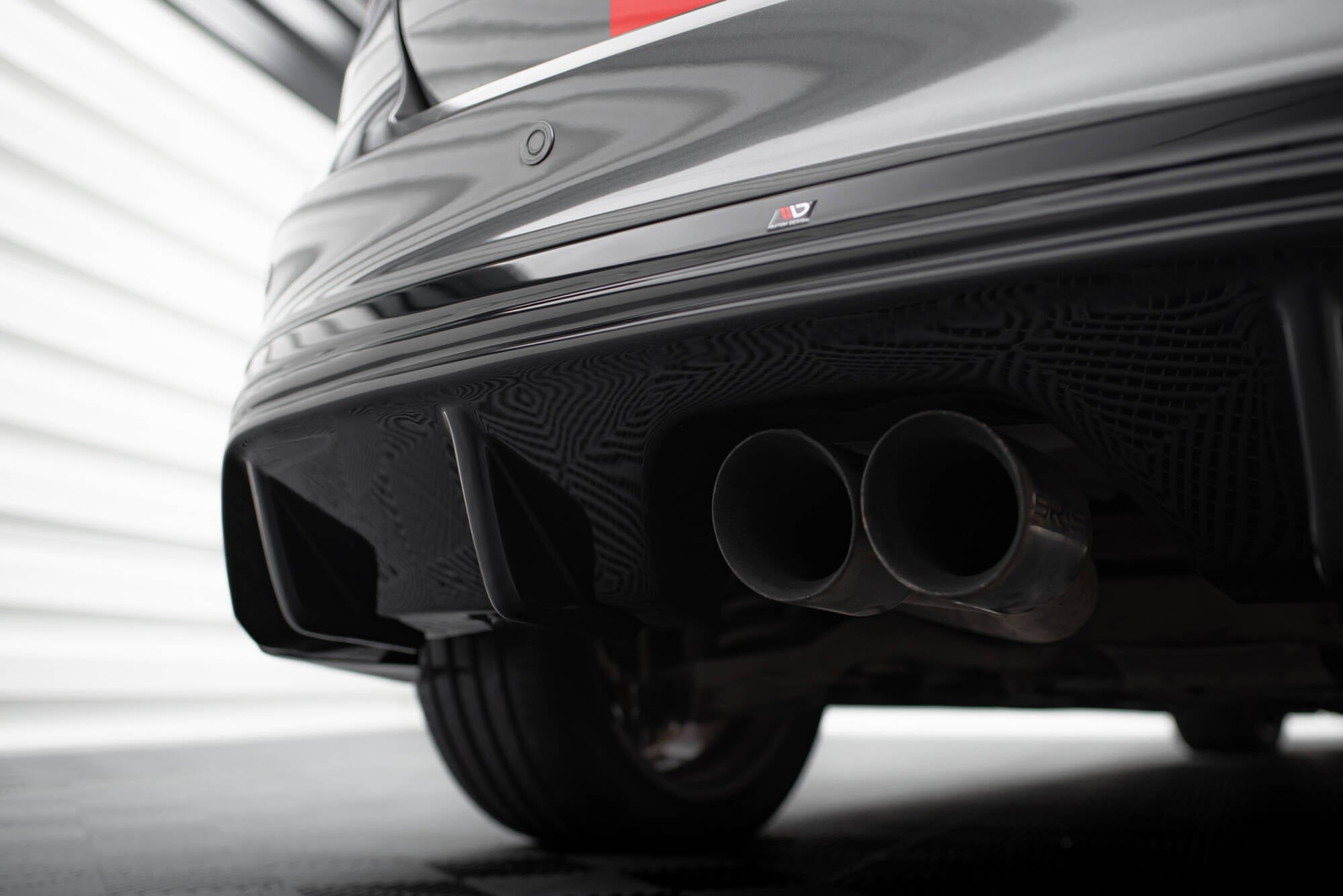 Maxton Design Diffusor Heck Ansatz passend für Ford Focus ST Mk3 Facelift (RS-Look) schwarz Hochglanz