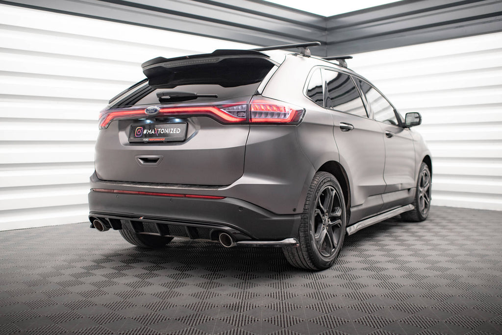 Maxton Design Diffusor Heck Ansatz passend für Ford Edge Mk2 schwarz Hochglanz