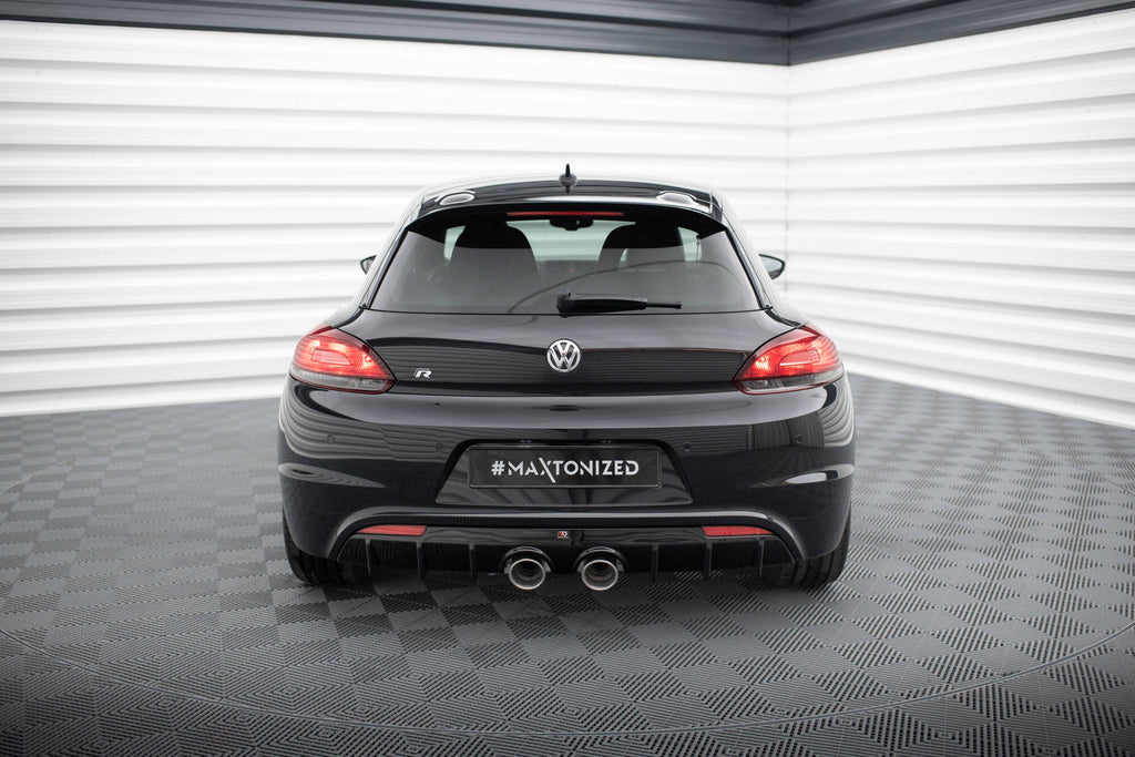 Maxton Design Diffusor Heck Ansatz V.3 passend für VW Scirocco R Mk3 schwarz Hochglanz