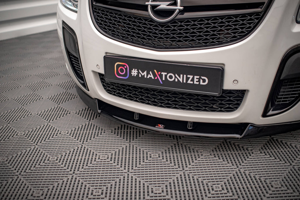 Maxton Design Street+ Spoilerlippe Front Ansatz V.1 passend für Opel Insignia OPC Mk1 schwarz Hochglanz