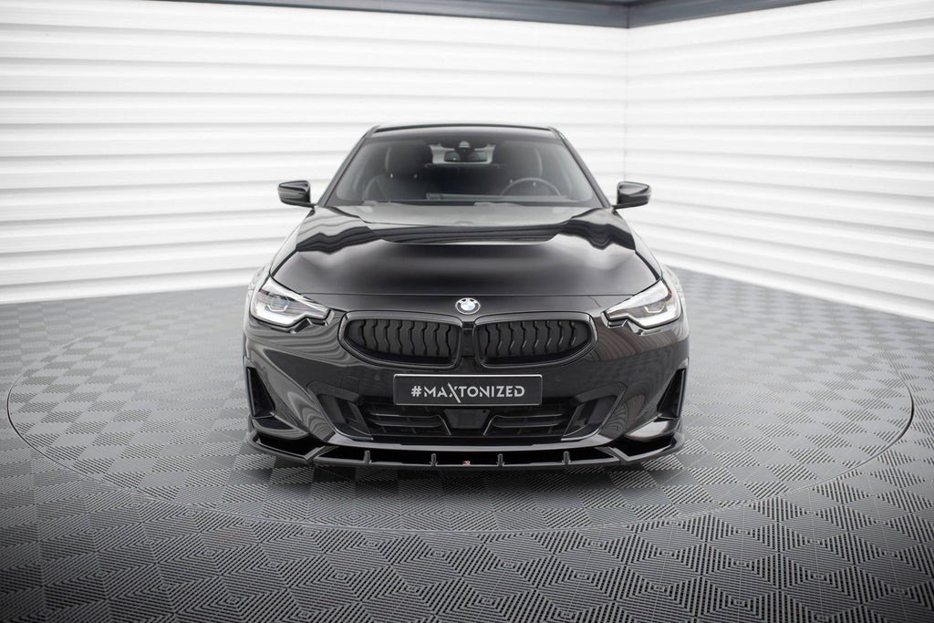 Maxton Design Street+ Spoilerlippe Front Ansatz V.2 passend für BMW 2 Coupe G42 schwarz Hochglanz