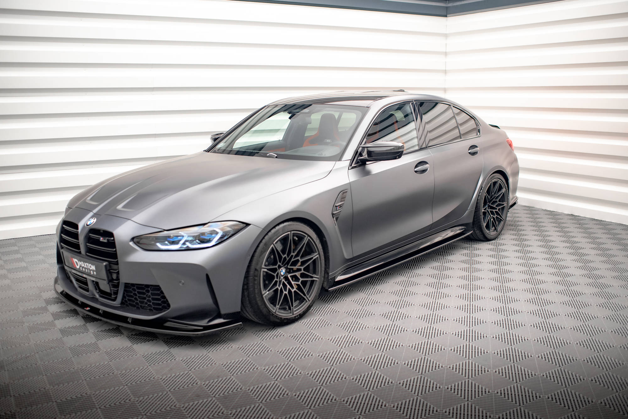 Maxton Design Street+ Seitenschweller Leisten passend für V.1 passend für BMW M3 Limousine / Touring G80 / G81 schwarz Hochglanz