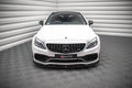 Maxton Design Street+ Spoilerlippe Front Ansatz V.1 passend für Mercedes-AMG C63 Coupe AMG Aero Pack C205 Facelift schwarz Hochglanz
