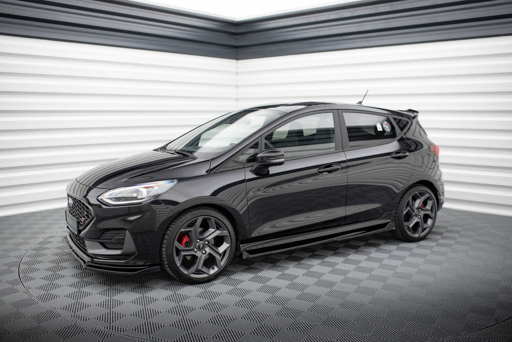 Maxton Design Street+ Seitenschweller Leisten passend für V.4 Ford Fiesta Mk8 ST / ST-Line schwarz Hochglanz