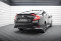Maxton Design Street Pro Heck Ansatz Flaps Diffusor + Flaps passend für Honda Civic Mk10 schwarz Hochglanz
