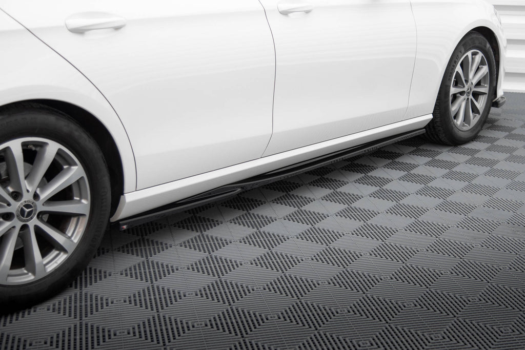 Maxton Design Street+ Seitenschweller Leisten passend für Mercedes-Benz E W213 schwarz Hochglanz