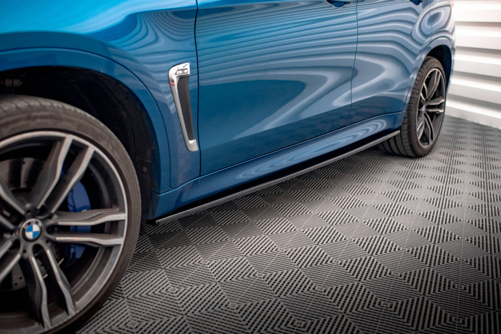 Maxton Design Street+ Seitenschweller Leisten passend für BMW X6 M F86 schwarz Hochglanz