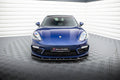 Maxton Design Street+ Spoilerlippe Front Ansatz passend für Porsche Panamera GTS Sport Turismo 971 Facelift schwarz Hochglanz