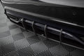 Maxton Design Street Pro Heck Ansatz Flaps Diffusor + Flaps passend für Mercedes-Benz A AMG-Line W176 Facelift schwarz Hochglanz