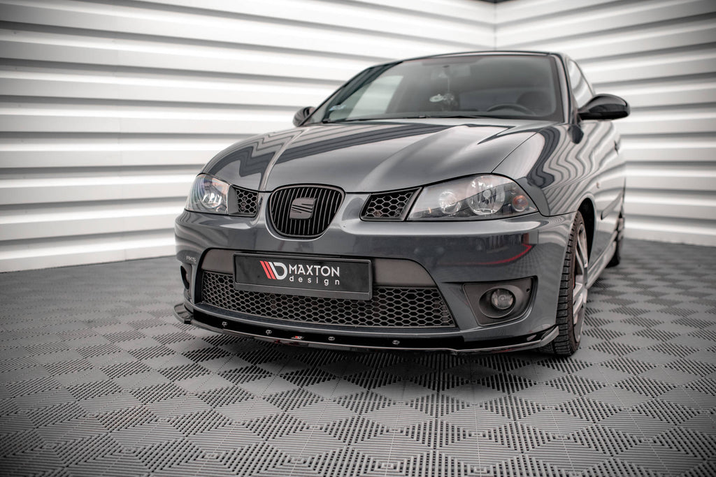 Maxton Design Street+ Spoilerlippe Front Ansatz V.1 passend für Seat Ibiza Cupra Mk3 schwarz Hochglanz