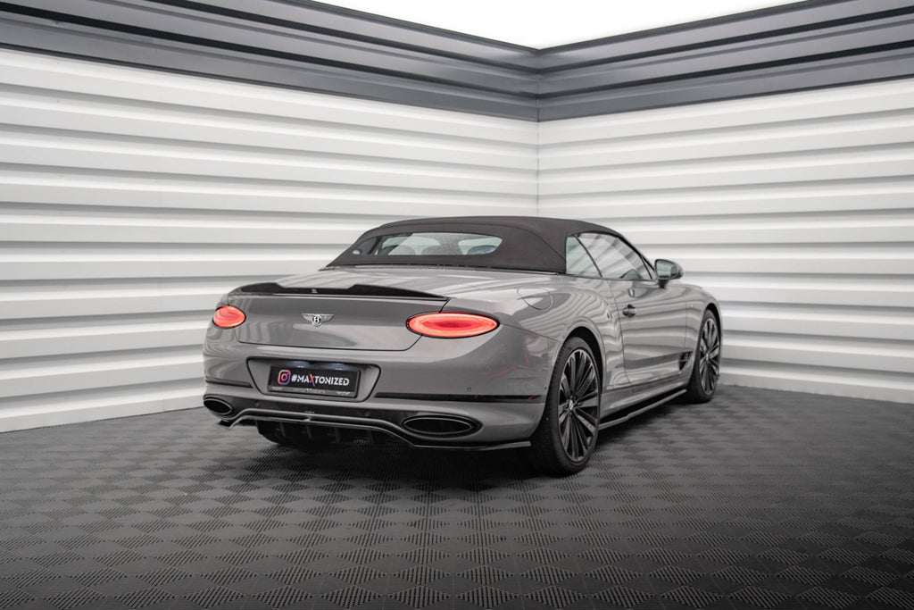 Maxton Design 3D Spoiler CAP passend für Bentley Continental Convertible GT Mk3 schwarz Hochglanz