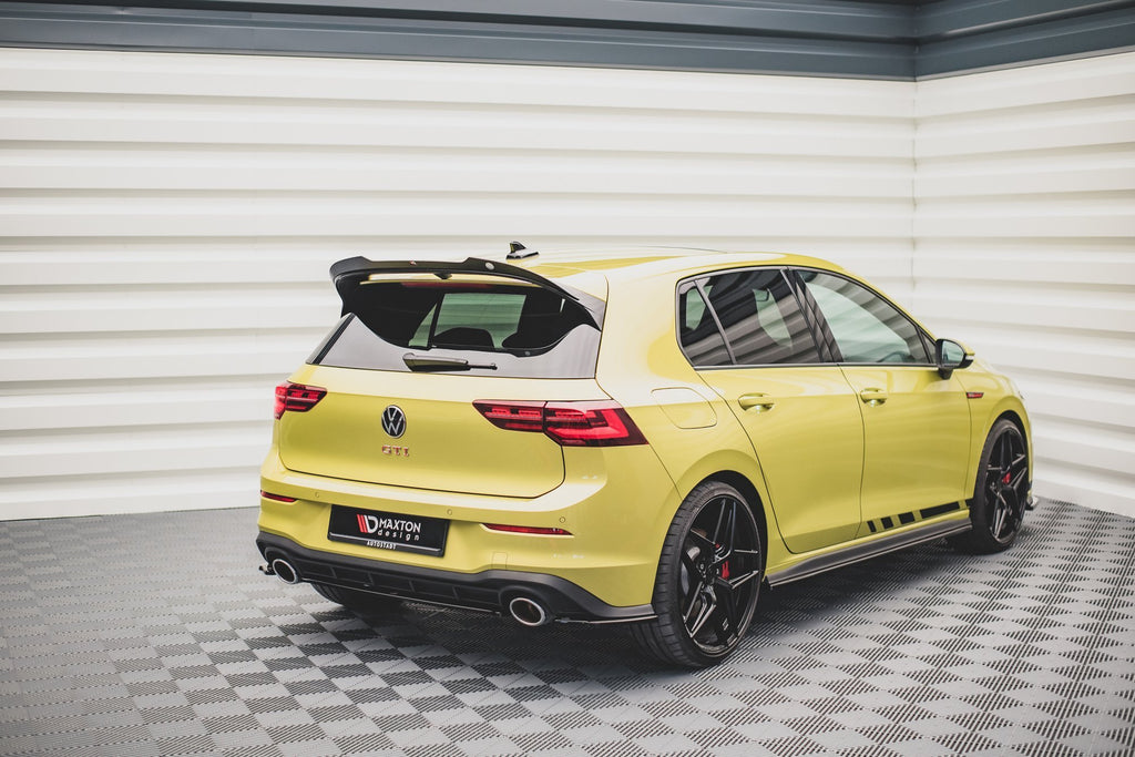 Maxton Design Mittlerer Diffusor Heck Ansatz für Volkswagen Golf 8 GTI Clubsport schwarz matt