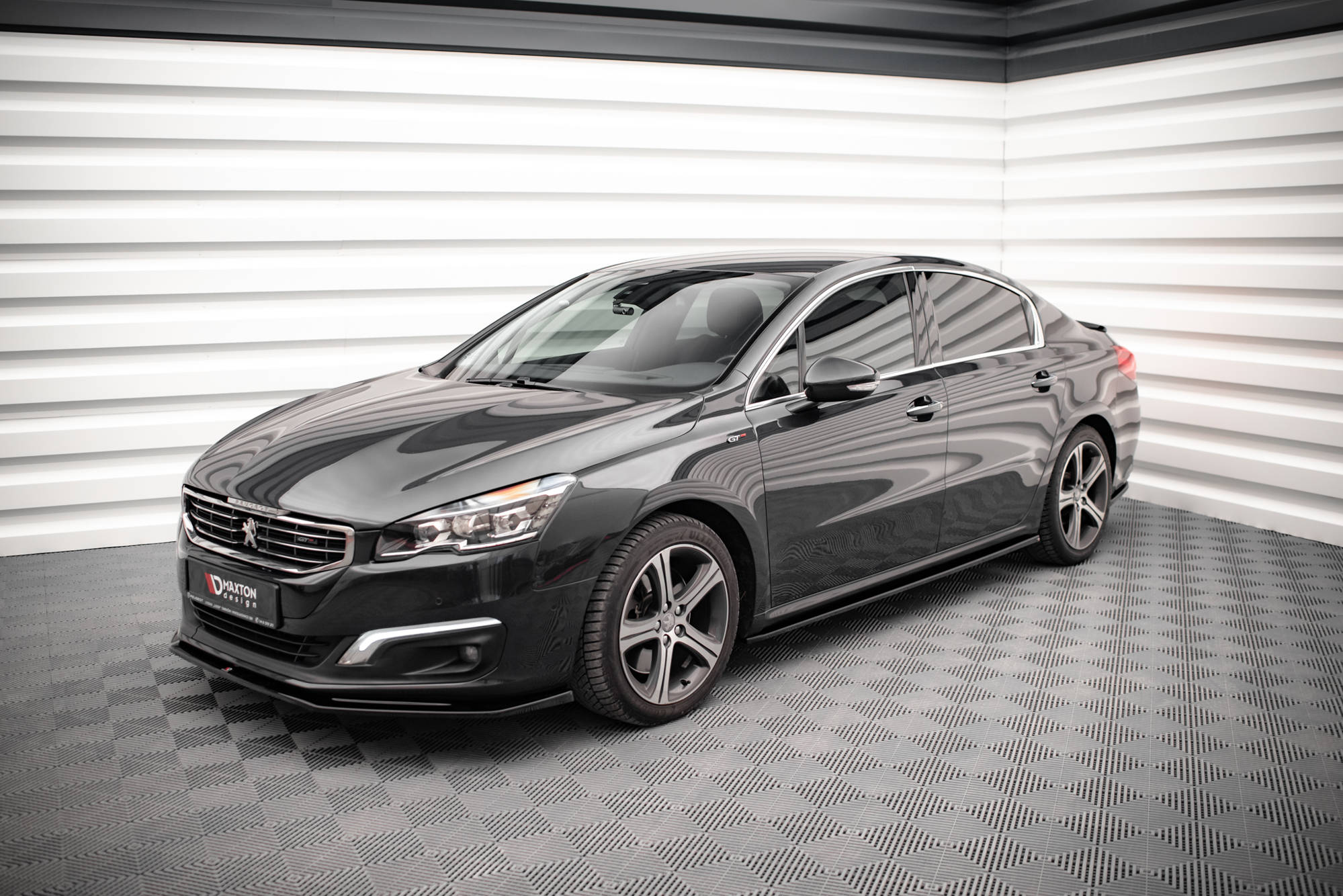 Maxton Design Street+ Seitenschweller Leisten passend für Peugeot 508 GT Mk1 Facelift schwarz Hochglanz