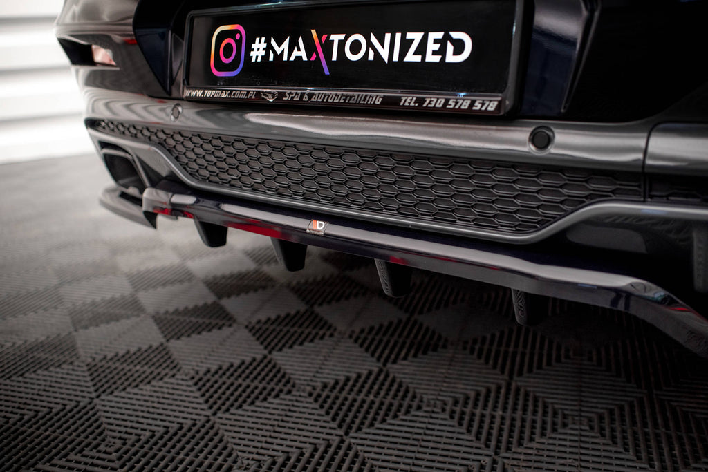 Maxton Design Street+ Mittlerer Diffusor RACE V.2 passend für BMW X4 M40i G02 schwarz Hochglanz