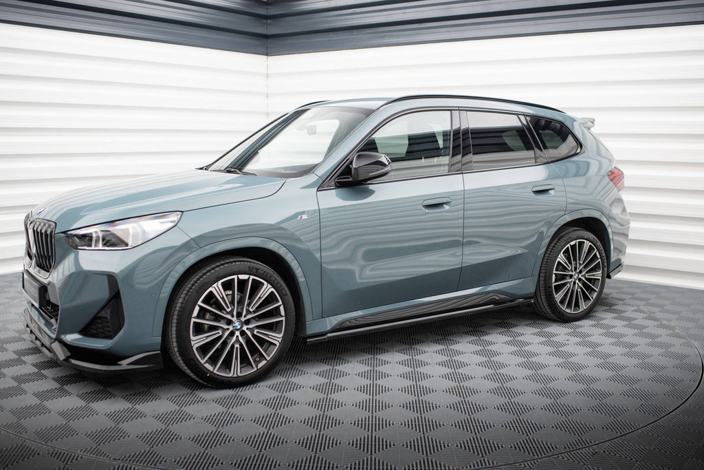 Maxton Design Street+ Seitenschweller Leisten passend für BMW X1 M35i U11 schwarz Hochglanz