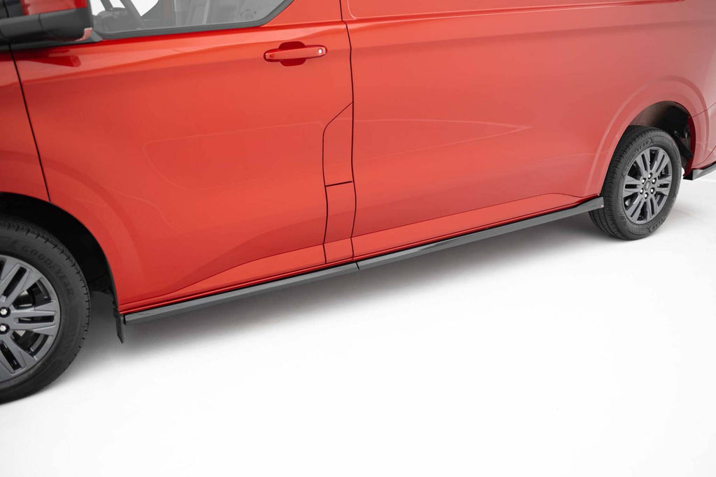 Maxton Design Street+ Seitenschweller Leisten passend für VW Transporter L1 T7 schwarz Hochglanz