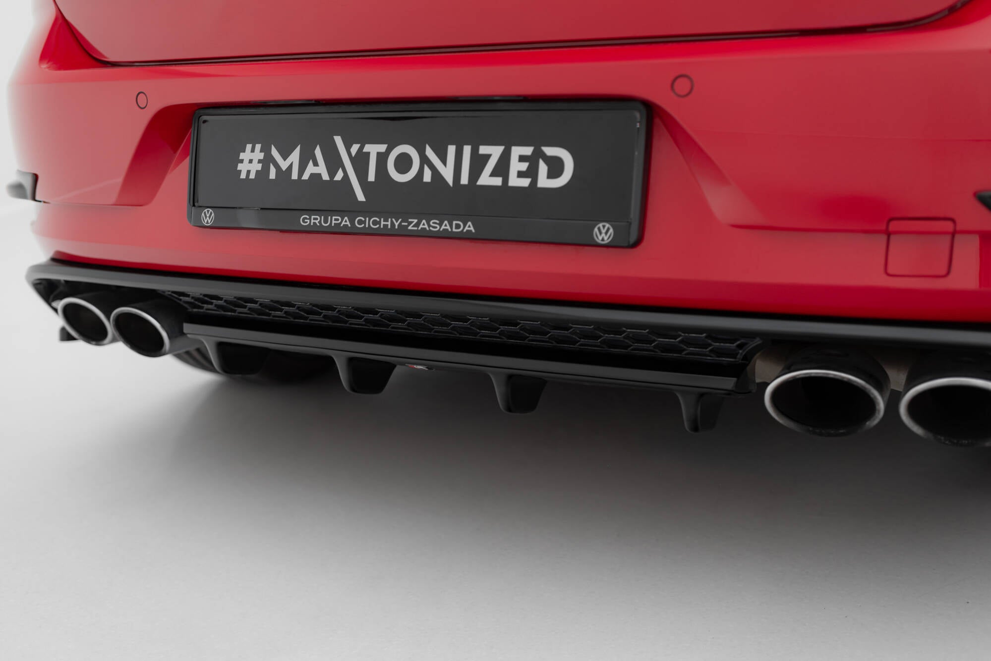Maxton Design Heckansatz VW Golf R Hatchback Mk7 Facelift schwarz Hochglanz für Volkswagen Golf Mk7 Facelift