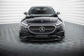 Maxton Design Street+ Spoilerlippe Front Ansatz V.2 passend für Mercedes-Benz E AMG-Line Limousine / Kombi W214 schwarz Hochglanz