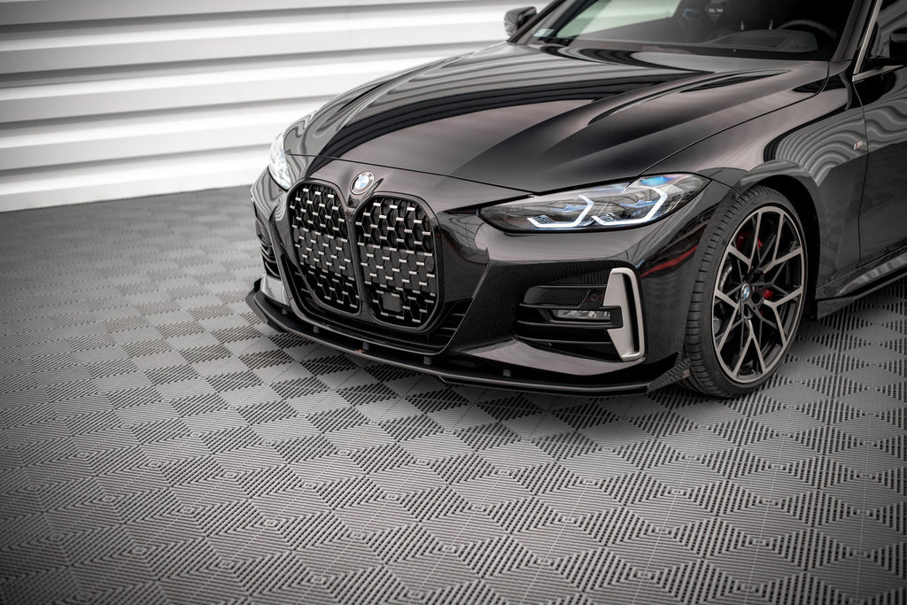 Maxton Design Front Stoßstange Flaps passend für BMW 4er M-Paket / M440i G22 / G23 / G22 Facelift / G23 Facelift schwarz Hochglanz