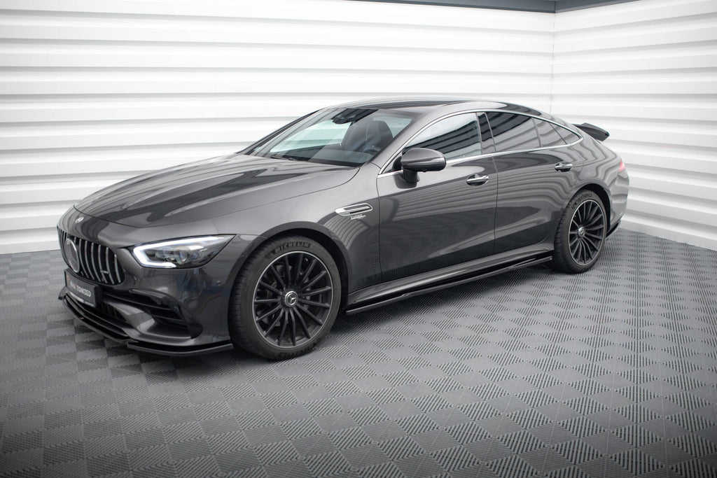 Maxton Design Street+ Seitenschweller Leisten passend für Mercedes-AMG GT 53 4-Door Coupe X290 schwarz Hochglanz