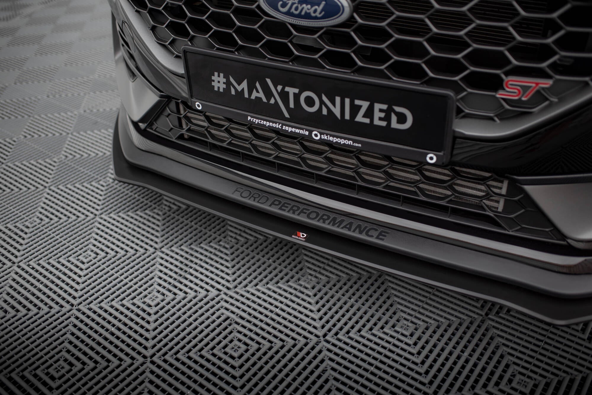 Maxton Design Street Pro Street+ Spoilerlippe Front Ansatz passend für Ford Fiesta ST Mk8 Facelift