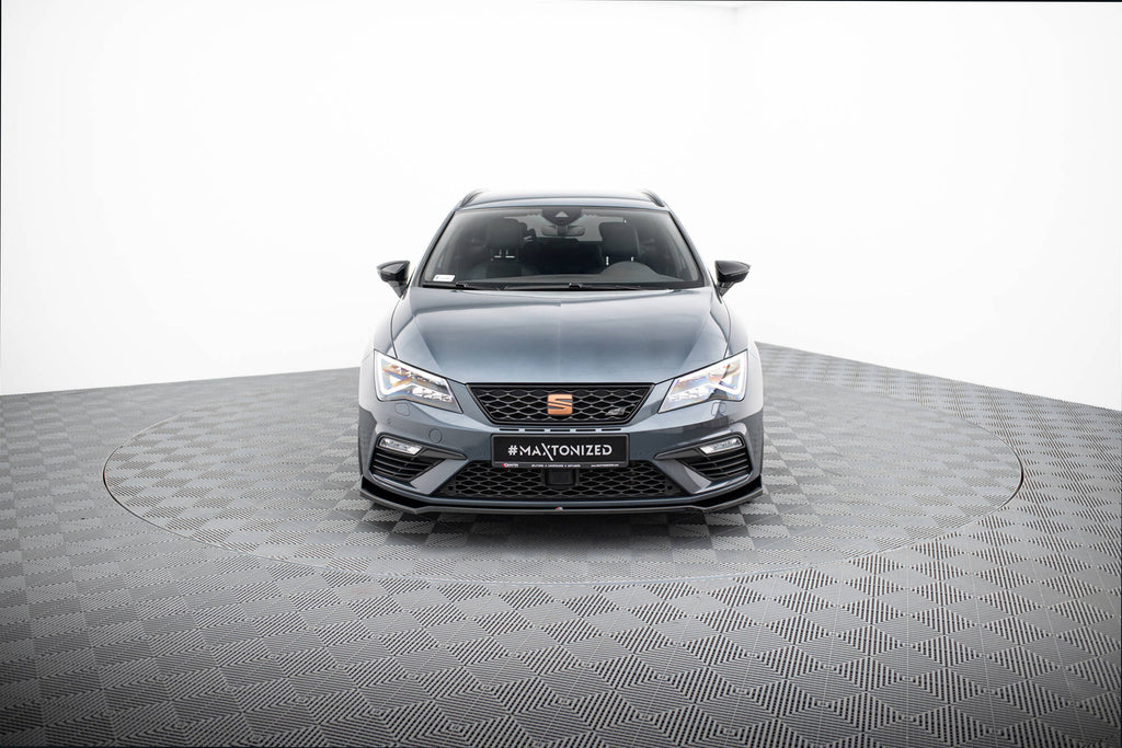 Maxton Design Street+ Spoilerlippe Front Ansatz V.7 passend für Seat Leon Cupra / FR Mk3 FL schwarz Hochglanz