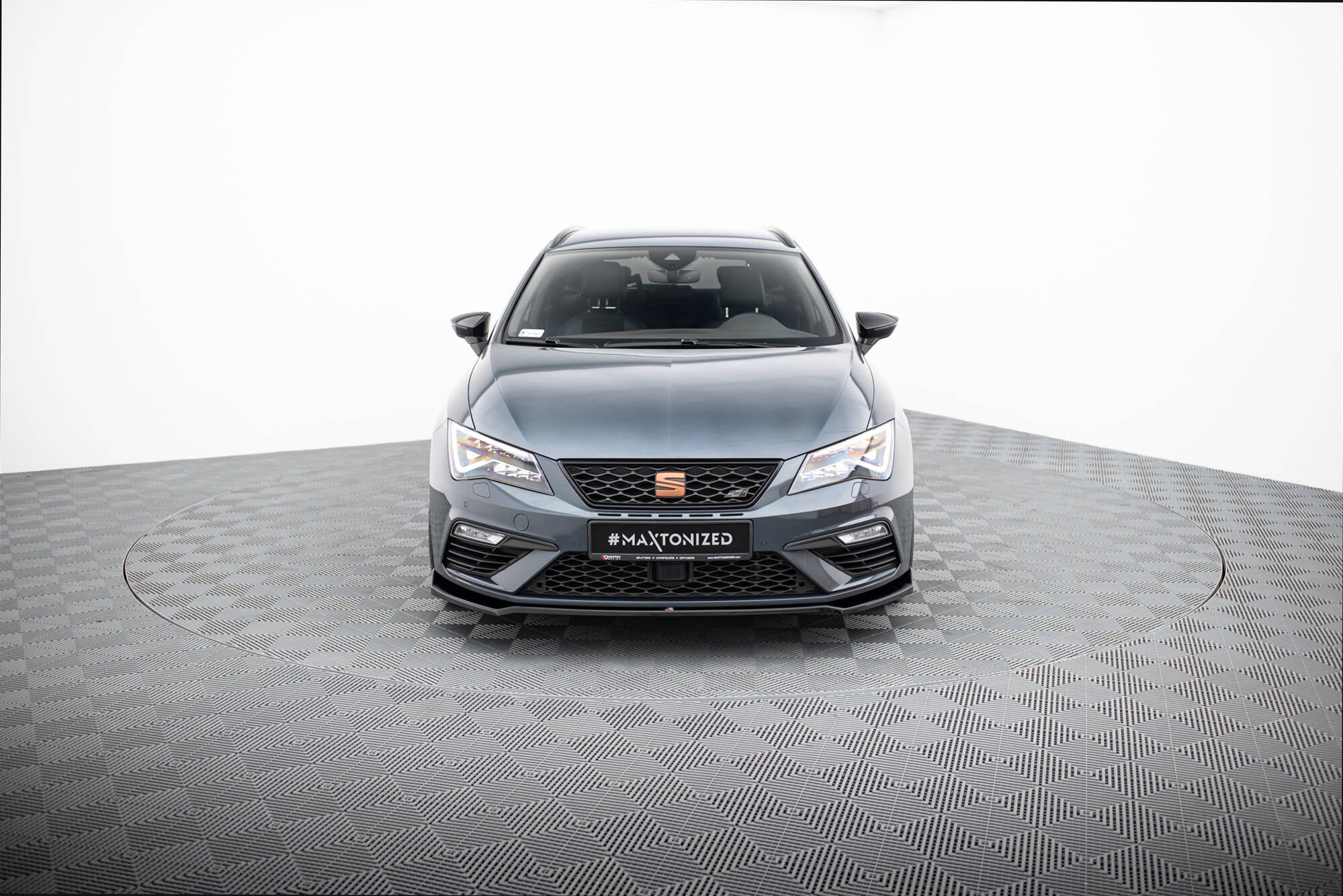 Maxton Design Street+ Spoilerlippe Front Ansatz V.7 passend für Seat Leon Cupra / FR Mk3 FL schwarz Hochglanz