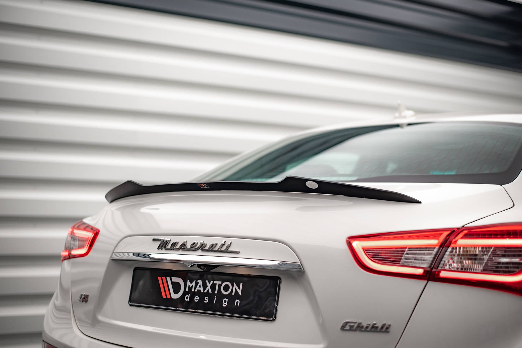 Maxton Design Spoiler CAP passend für Maserati Ghibli Modena Mk3 Facelift schwarz Hochglanz