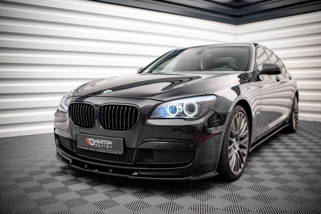 Maxton Design Street+ Spoilerlippe Front Ansatz V.2 passend für BMW 7 M-Paket F01 schwarz Hochglanz