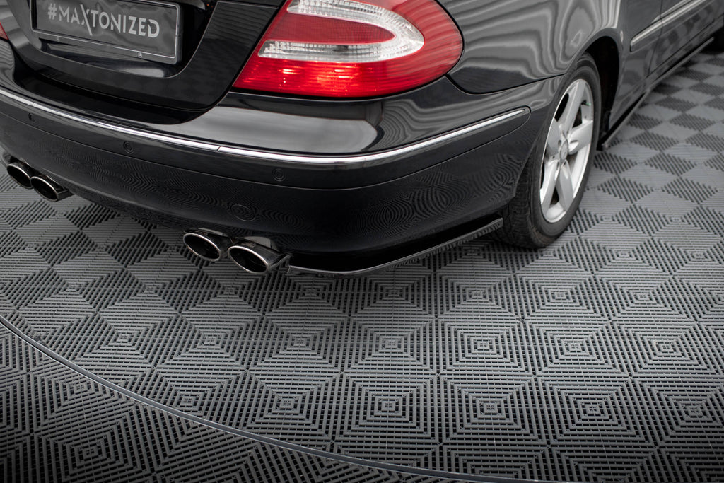 Maxton Design Heck Ansatz Flaps Diffusor V.1 passend für Mercedes-Benz CLK W209 schwarz Hochglanz