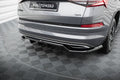 Maxton Design Street+ Mittlerer Diffusor RACE passend für Skoda Kodiaq Sportline Mk1 / Mk1 Facelift schwarz Hochglanz