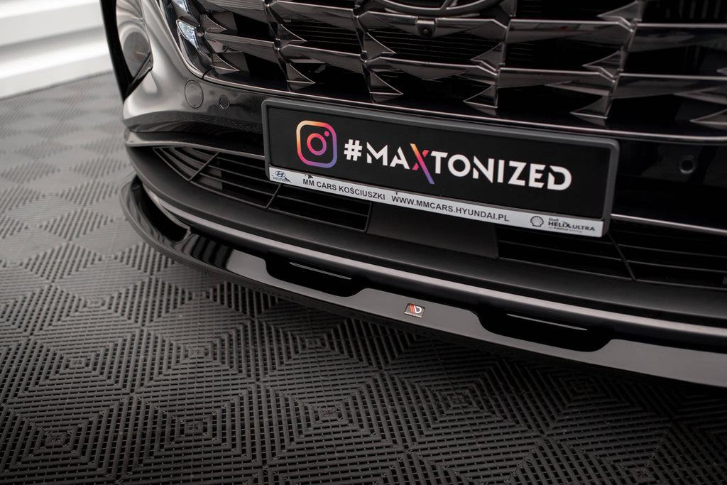 Maxton Design Street+ Spoilerlippe Front Ansatz V.1 passend für Hyundai Tucson Mk4 schwarz Hochglanz